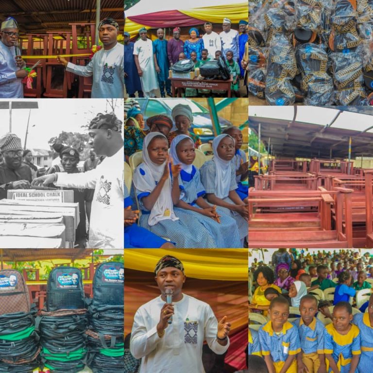 Historic Intervention: Olufade Equips 73 Ibadan North Schools with Desks, Chairs, Bags, Sandals and Other Educational Items